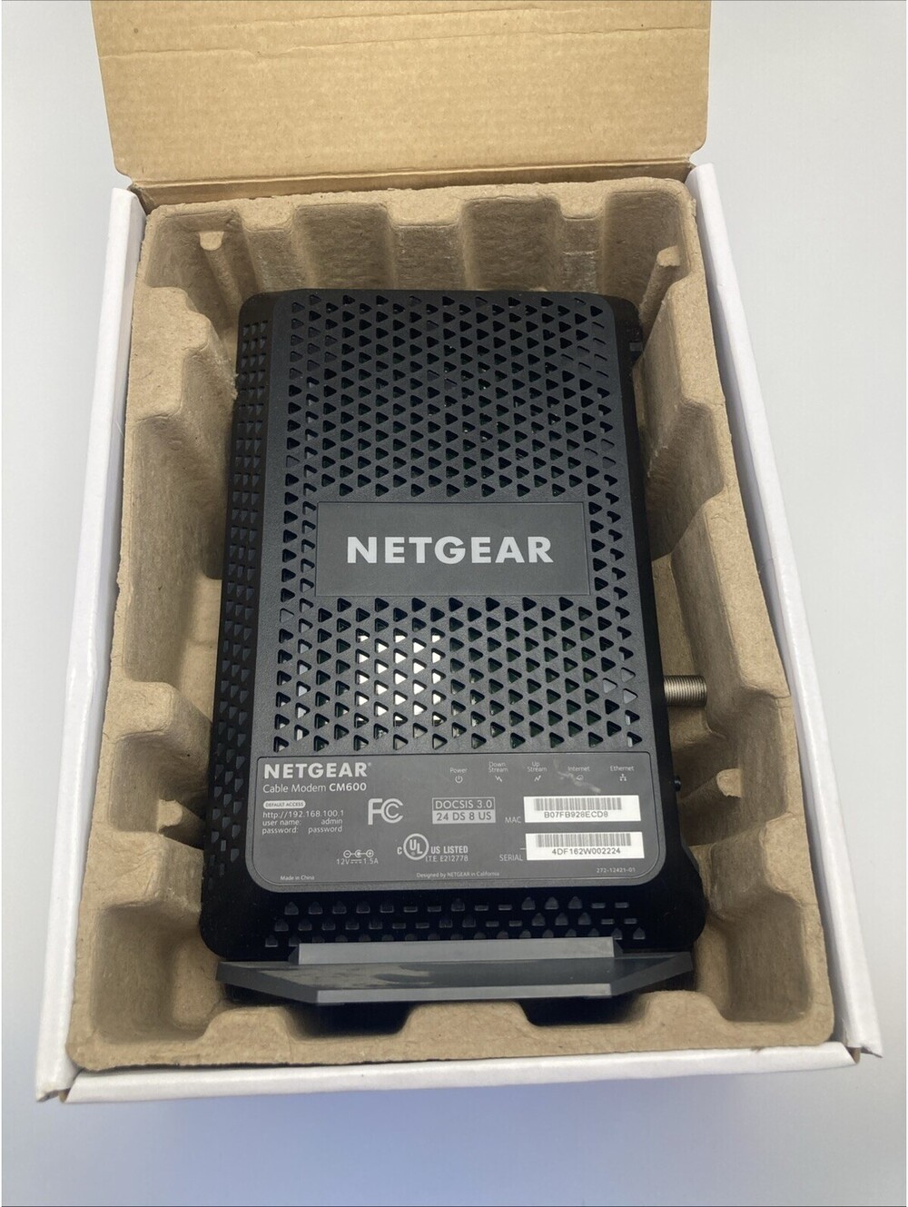 NETGEAR Nighthawk CM1200-100NAS DOCSIS 3.1 Cable Modem